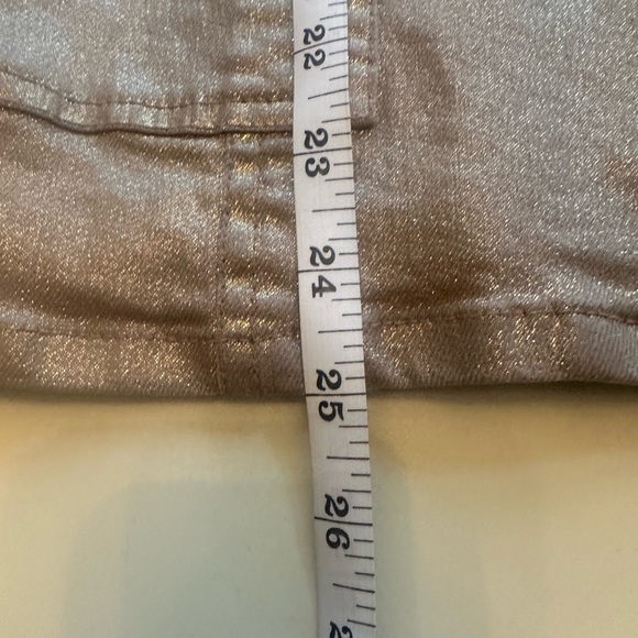 Chico’s Platinum Denim Jacket in Gold Size L - Picture 7 of 7